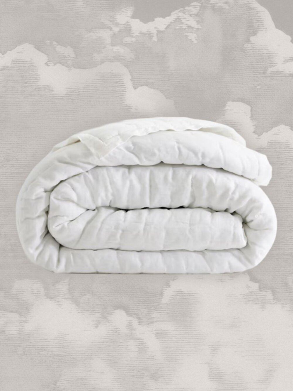 QUINCE European Linen Dream Quilt Queen White Cotton Bedspread Coverlet Blanket